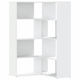 Libreria Angolare 4Ripiani Bianca 85x85x140cm Legno truciolato