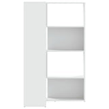Libreria Angolare 4Ripiani Bianca 85x85x140cm Legno truciolato
