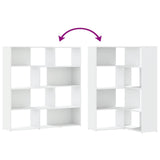Libreria Angolare 4Ripiani Bianca 85x85x140cm Legno truciolato