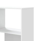 Libreria Angolare 4Ripiani Bianca 85x85x140cm Legno truciolato