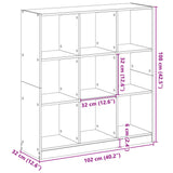 Libreria Bianca 102x32x108 cm in Truciolato