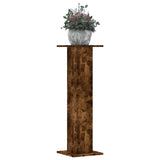 Supporti per Piante 2 pz Rovere Fumo 30x30x95 cm in Truciolato