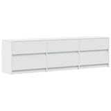 Mobile Porta TV con LED Bianco 180x34x50cm in Truciolato