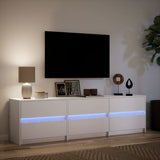Mobile Porta TV con LED Bianco 180x34x50cm in Truciolato