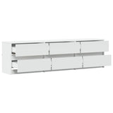 Mobile Porta TV con LED Bianco 180x34x50cm in Truciolato