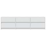 Mobile Porta TV con LED Bianco 180x34x50cm in Truciolato