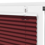 Tenda Plissettata Rosso Bordeaux 65x200 cm Larghezza Tessuto