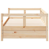 Dormeuse Naturale 80x200 cm in Legno Massello di Pino