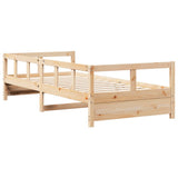 Dormeuse Naturale 80x200 cm in Legno Massello di Pino