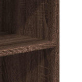 Tavolino con Ruote Rovere Marrone 55x60x78 cm in Truciolato