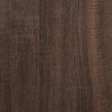 Tavolino con Ruote Rovere Marrone 55x60x78 cm in Truciolato