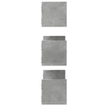 Mensole a Parete 3pz Grigio Cemento 80x18x18 cm in Truciolato