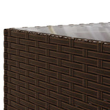 Set Divani da Giardino 5 pz con Cuscini Marrone in Polyrattan