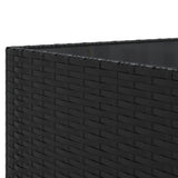 Set Mobili da Giardino 6 pz con Cuscini in Polyrattan Nero