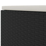 Set Divani da Giardino 4 pz con Cuscini Nero in Polyrattan