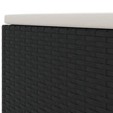 Set Divani da Giardino 5 pz con Cuscini Nero in Polyrattan