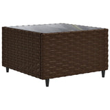 Set Mobili da Giardino 6pz con Cuscini in Polyrattan Marrone