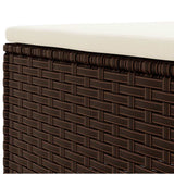 Set Mobili da Giardino 6pz con Cuscini in Polyrattan Marrone