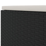 Set Salotto da Giardino con Cuscini 7pz Nero Polyrattan