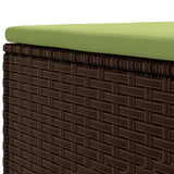 Set Divani da Giardino 7 pz con Cuscini in Polyrattan Marrone