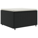 Set Mobili da Giardino 6 pz con Cuscini in Polyrattan Nero