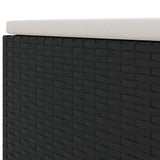 Set Mobili da Giardino 6 pz con Cuscini in Polyrattan Nero