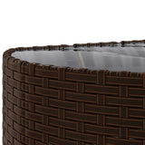 Set Divano da Giardino 4 pz con Cuscini Marrone in Polyrattan