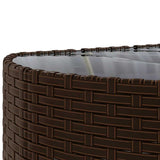 Set Divano da Giardino 5 pz con Cuscini Marrone in Polyrattan