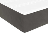 Materasso a Molle Insacchettate Rigidità Media Grigio Scuro 100x210x20 cm in Velluto