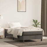 Materasso a Molle Insacchettate Rigidità Media Grigio Scuro 100x210x20 cm in Velluto