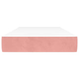 Materasso a Molle Insacchettate Rigidità Media Rosa 100x210x20 cm in Velluto