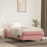 Materasso a Molle Insacchettate Rigidità Media Rosa 100x210x20 cm in Velluto