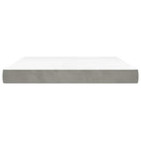 Materasso a Molle Insacchettate Rigidità Media Grigio Chiaro 160x220x20 cm in Velluto