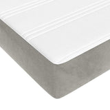 Materasso a Molle Insacchettate Rigidità Media Grigio Chiaro 160x220x20 cm in Velluto