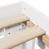 Letto senza Materasso Bianco 180x200 cm Legno Massello di Pino