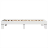 Letto senza Materasso Bianco 75x190 in Legno Massello di Pino