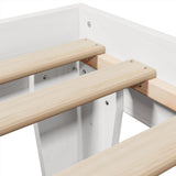 Letto senza Materasso Bianco 75x190 in Legno Massello di Pino