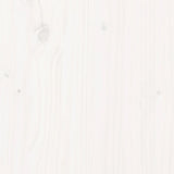 Letto senza Materasso Bianco 75x190 in Legno Massello di Pino