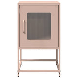 Comodino Rosa 36x39x60,5 cm in Acciaio Laminato a Freddo