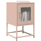 Comodino Rosa 36x39x60,5 cm in Acciaio Laminato a Freddo