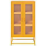 Credenza Giallo Senape 68x39x123 cm in Acciaio