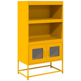 Credenza Giallo Senape 68x39x123 cm in Acciaio