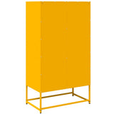 Credenza Giallo Senape 68x39x123 cm in Acciaio