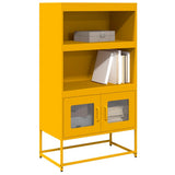 Credenza Giallo Senape 68x39x123 cm in Acciaio