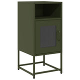 Comodino Verde Oliva 36x39x78 cm in Acciaio Laminato a Freddo