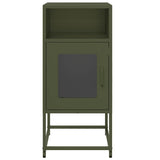 Comodino Verde Oliva 36x39x78 cm in Acciaio Laminato a Freddo