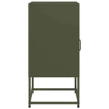 Comodino Verde Oliva 36x39x78 cm in Acciaio Laminato a Freddo