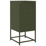Comodino Verde Oliva 36x39x78 cm in Acciaio Laminato a Freddo