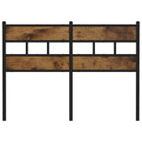 Testiera di Ricambio Rovere Fumo 135 cm in Ferro e Legno truciolato