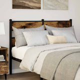 Testiera di Ricambio Rovere Fumo 135 cm in Ferro e Legno truciolato